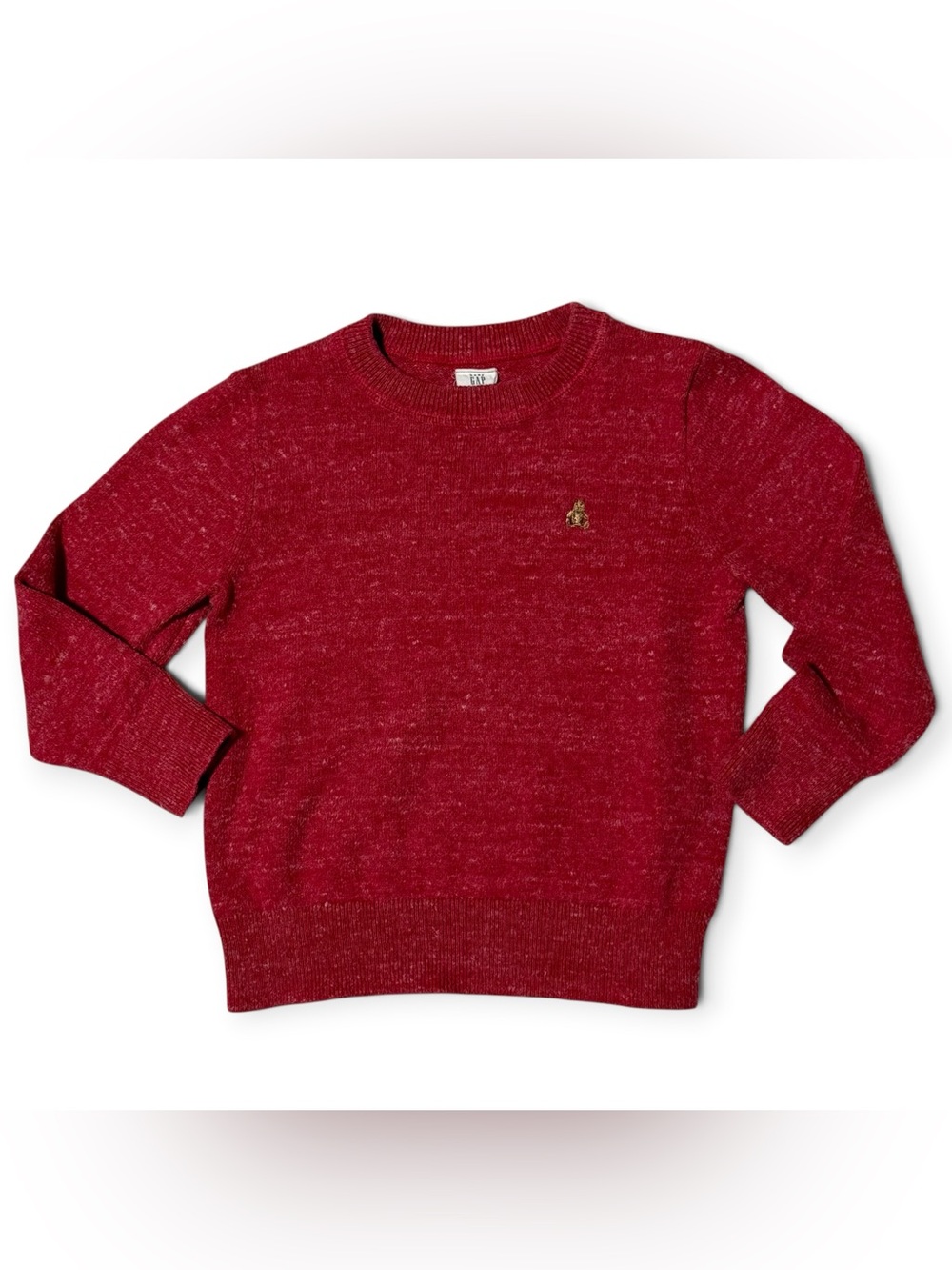 Vintage GAP Kids 4T Burgundy Red Crewneck Sweater Embroidered Logo